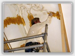 10) Inrubberen van het plafond